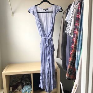 Blue and white jumpsuit